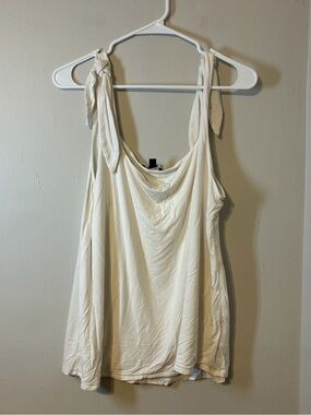 Express Cream Tie-Shoulder Tank Top
